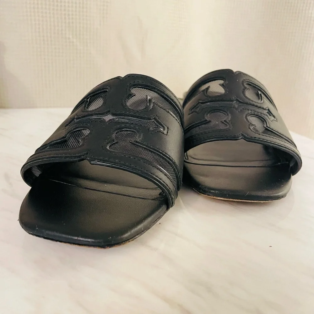 Tory Burch Stitched Logo 30MM Slide, Sz 7.5 - Picture 3 of 10